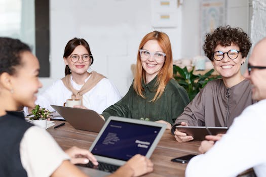 group of diverse professionals collaborating