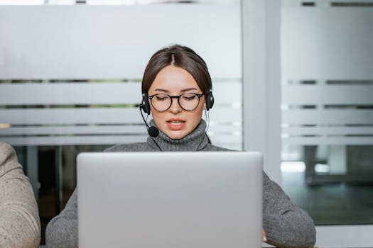 consultant working on a laptop