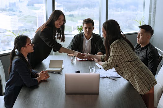 business meeting with diverse professionals