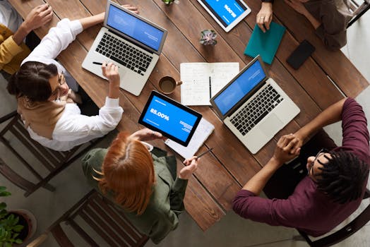 team discussing strategies in a meeting