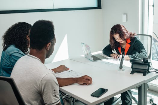 consultants brainstorming in a meeting room