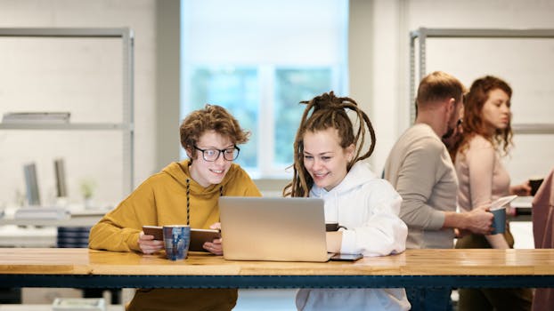 young professionals collaborating on a project