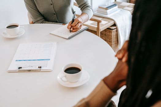 a consultant working with a client